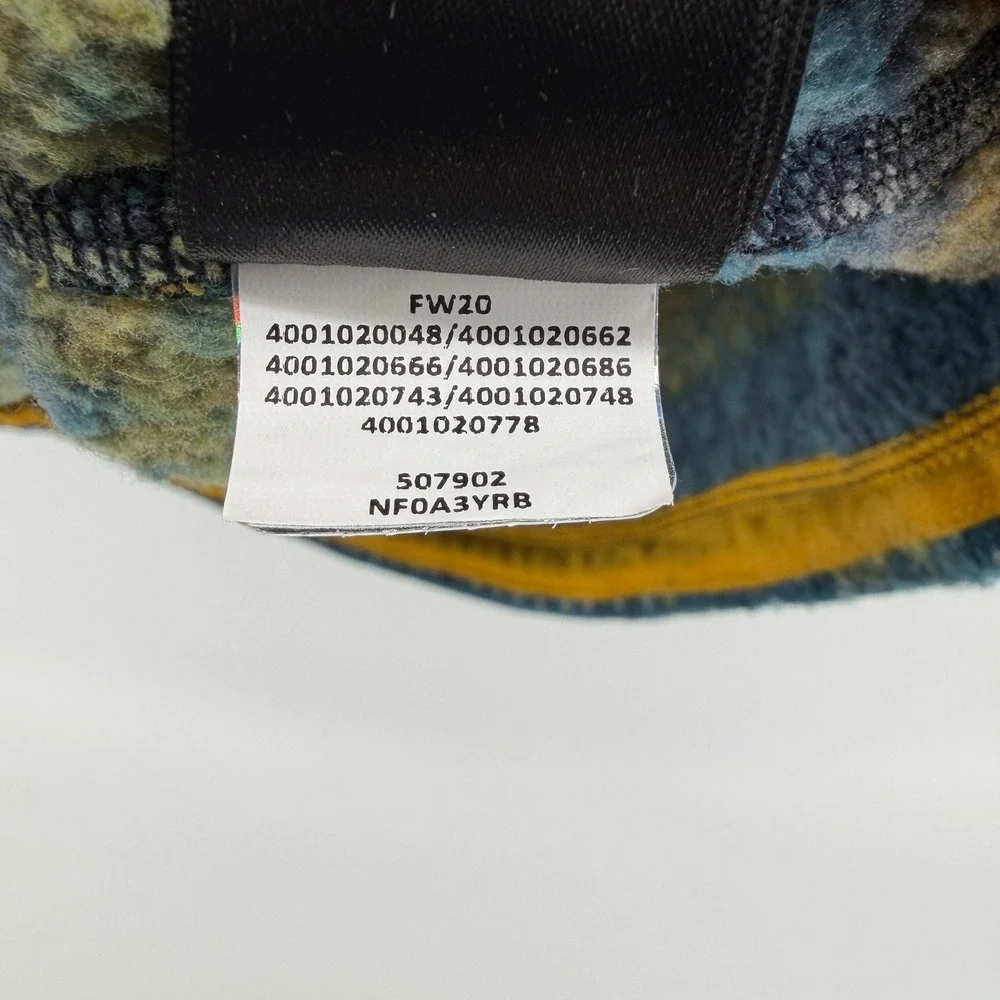 The North Face Mens XXL TKA Glacier 1/4 Zip Fleece Blue Fair Isle NF0A3YRB